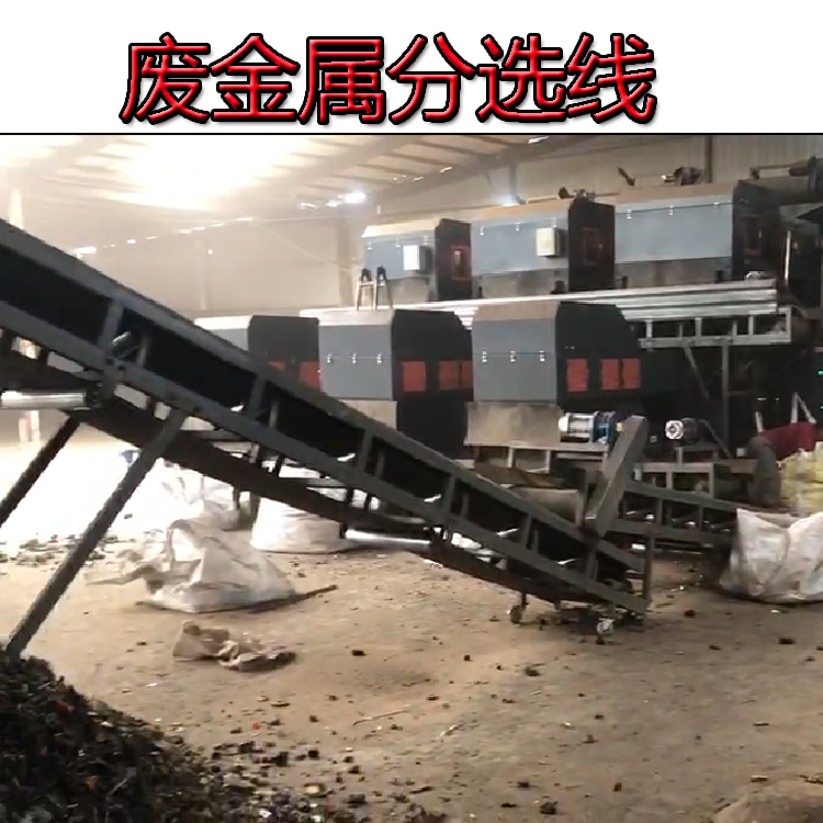 废金属分选线日产量在50吨左右(图1) 分选